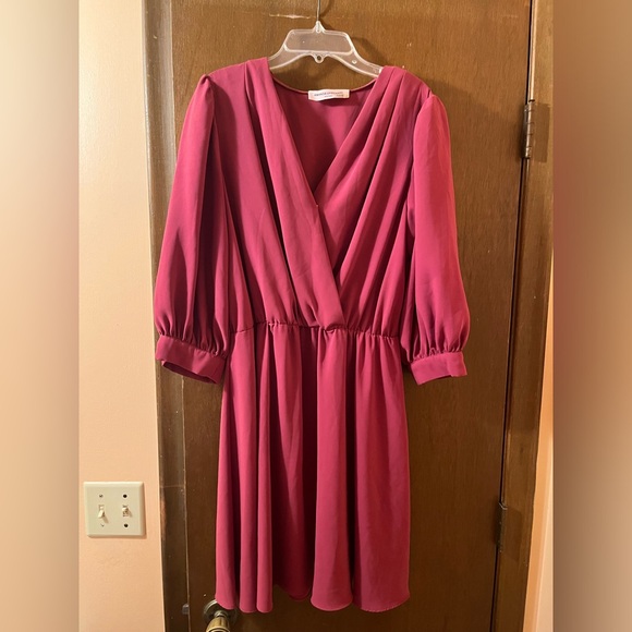 Amanda Uprichard Alissa Puff Sleeve Mini Dress in Jam - Picture 5 of 10